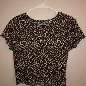 cheetah print crop top
